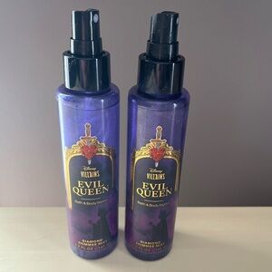 Two Bath & Body Works Disney Villains Evil Queen Diamond Shimmer Mists